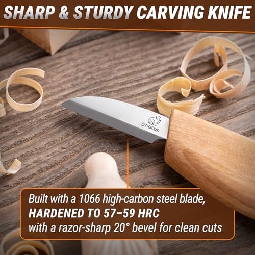 BeaverCraft Wood Carving Kit for Beginners DIY05 with Wood Carving Knife & Basswood Blocks, Whittling Kit for Beginners Adults and Teens DIY03 Wizard - Image 7