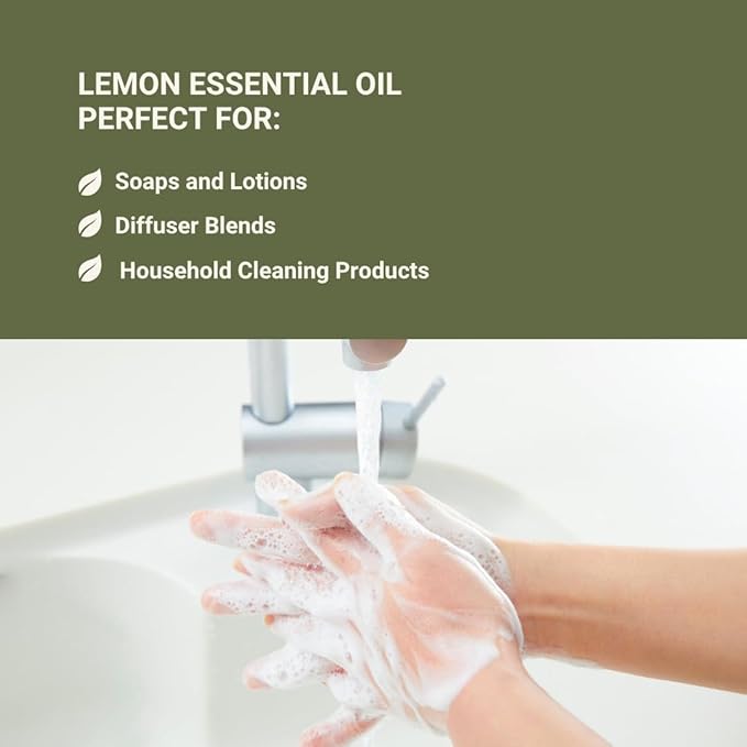 Nature Packaged Lemon Essential Oil - Direct from Citrusmade Southern Italy - Cold Pressed - Aceite de Limón for Aromatherapy, Massage, Diffuser, DIY Candle and Soap Making - 22lbs