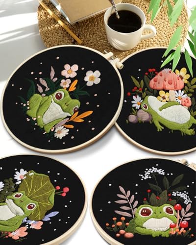 TINDTOP 4 Pack Embroidery Kit for Adult, Embroidery DIY Starter Kit - Image 7
