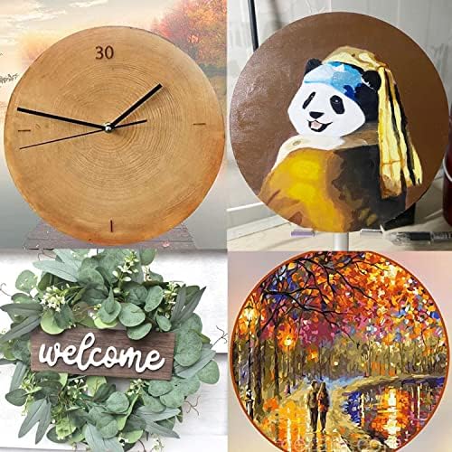 10PCS 14Inch Cutouts Blank Round Wood Slice Wood Circles for Crafts, Unfinished Wooden Slices Blank Round Wooden Circles, Wood Circles for Painting, DIY Door Hanger, Home, Party, Decor 0.1 Inch Thick - Image 7