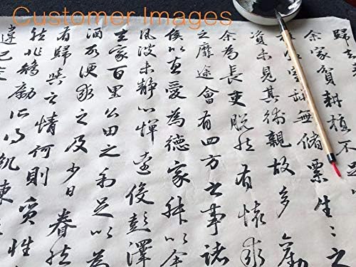 Qi Ming Wen Fang Weasel Hair QingJin Chinese Calligraphy Brush, Chinese Brush, 99% Weasel Hair, for Font Middle Size 3-5cm, Small 2pcs Set (QingJin Small 2/PK)