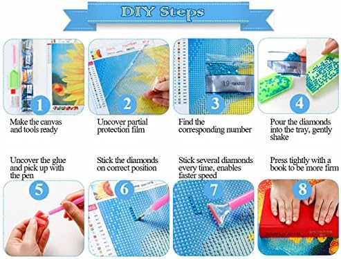 Eiazuiks Diamond Painting Kits for Adults, Landscape 5D DIY Diamond Art Kits Full Drill Diamond Dots for Gift Wall Decor and Relaxation Gem Arts 12x16 inch - Image 7