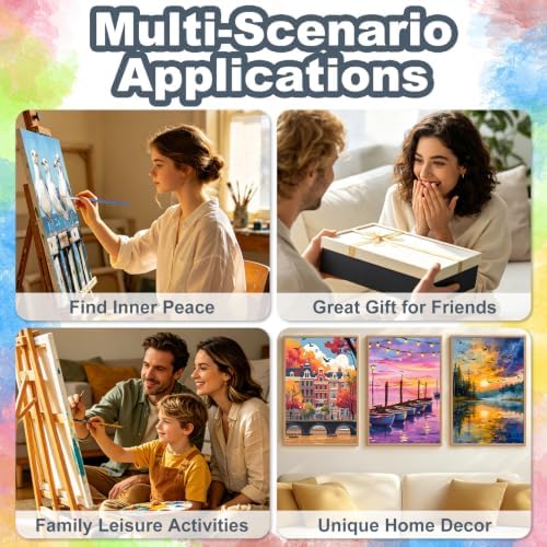 Kalonyth Seagull Framed Paint by Numbers Kit for Adults Beginner 8x12 inch - Image 7