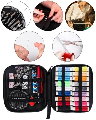 JANREAY Travel Sewing Kit with Accessories for Beginners, Equipped with Thread Rolls, Needles, Yarn, Thimble, Tape Measure - Image 7
