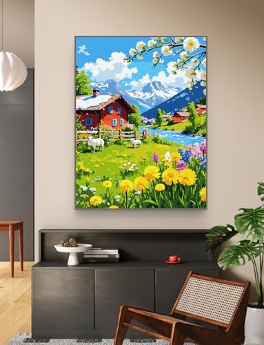 ZRIZQ Mountain Paint by Numbers Kit for Adults Beginner,Landscape,16x20 - Image 6