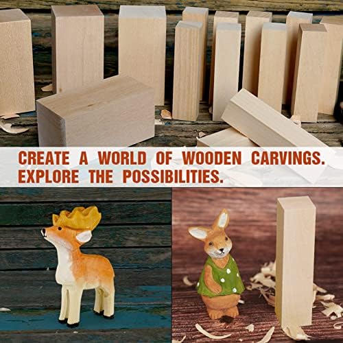 Basswood Carving Blocks, 16PCS Whittling Wood Blocks Kit with 2 Different Sizes, Easy to Use, for Kids and Adults - Image 7