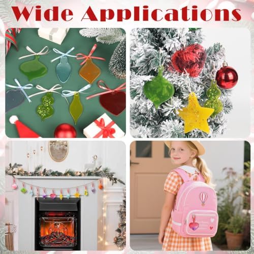 2 Pcs Christmas Pendant Silicone Molds, Christmas Epoxy Resin Molds, Xmas Ornament Resin Mold for DIY Art Craft, Jewelry Accessories, Xmas Pendant Decorations - Image 7