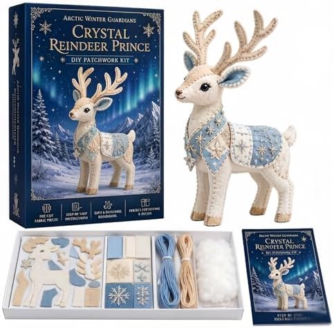 Arctic Winter Guardians DIY Patchwork Kit, Felt Arctic Winter Guardians Sewing Craft Kit, 3D Patchwork Fantasy Creature, DIY Plush Animal Sewing Kit, Handmade Craft Gift for Beginners (#K) by Unknown