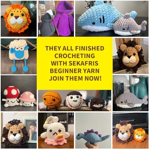 Beginner Yarn for Crocheting Cotton Crochet Yarn #4 Mixed Colors - Image 6