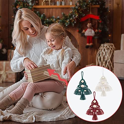 INFUNLY DIY Christmas Macrame Tree Kit for Adults and Beginners - 3 Sets, 3 Colors With Written Instructions and Video for Christmas Tree Hanging Decor - Image 6