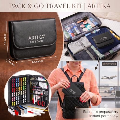 119-Piece Travel Sewing Kit for Adults & Kids, Small Needle & Thread Kit - Image 6