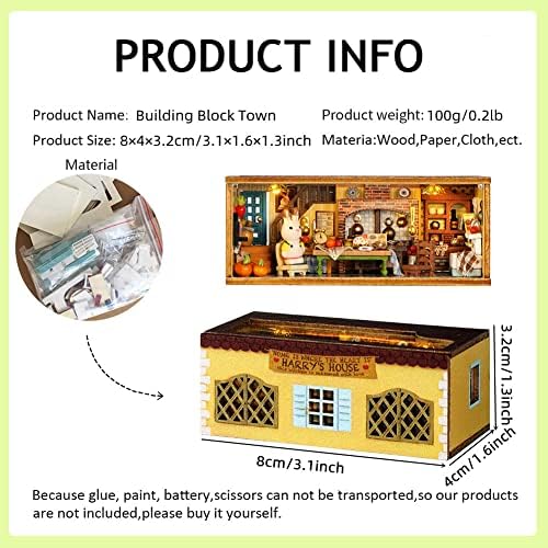 Mini 3D Wooden Doll House Craft Model with LED,DIY Miniature and Furniture Dollhouse Kit,Creative Room Idea for Valentine's Day Birthday Gift (Harry's Kitchen) - Image 7