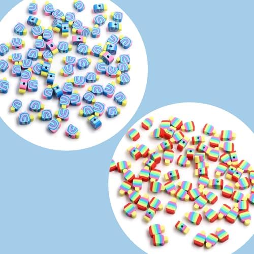 100 Pcs Popsicle Polymer Clay Beads Cartoon Heishi Spacer Beads Supplies for DIY Bracelet Earring Necklace Jewelry Making - Image 5
