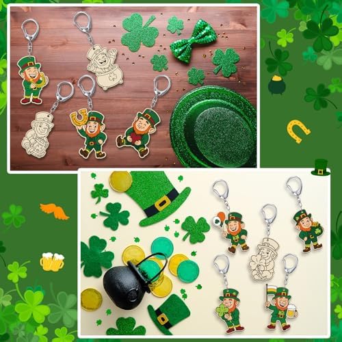 RattanView 24 Pcs St. Patrick's Day Craft Keychains DIY Keychain, 12 Styles - Image 6