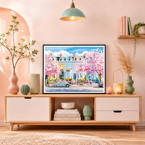 NXIKYO London Street Paint by Numbers Kit for Adults Beginner, Houses Adult Paint by Number Kits on Canvas, DIY Acrylic Oil Easy Painting by Numbers for Home Wall Decor 16 X 20 inch (Without Frame) - Image 7