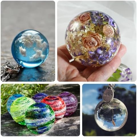KISREL Sphere Resin Molds, 8 PCS Sphere Silicone Mold, Upgraded Epoxy Molds - Image 6
