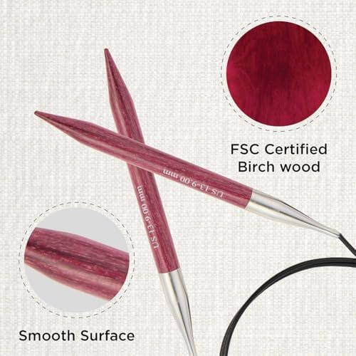 KnitPro Dreamz Fixed Circular Needles 40" (100cm) | US Size 13 (9mm) - Image 5