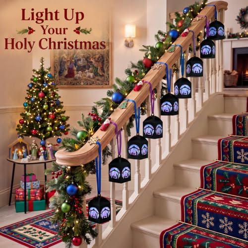 Maitys 16 Sets Christmas Nativity Paper Lantern Suncatcher Craft Kits - Image 7