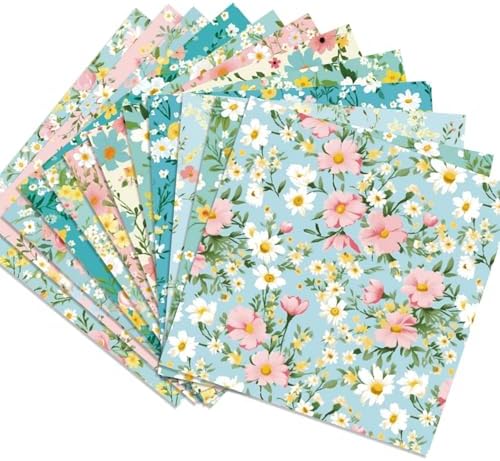 24 Sheets Small Floral Pattern Paper, 6" x 6" Square Craft Paper for Scrapbook, Crafts, DIY Card Making, Photo Album, Junk Journal, Decor - Image 7
