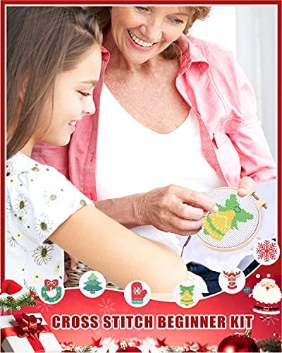Pllieay Christmas Cross Stitch Beginner Kits for Kids 7-13 with Instruction - Image 7