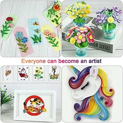 Paper Quilling Strips, 1/8-3/8 x 21.3 in (3-10mm x 54cm), 720 Pieces - Image 6
