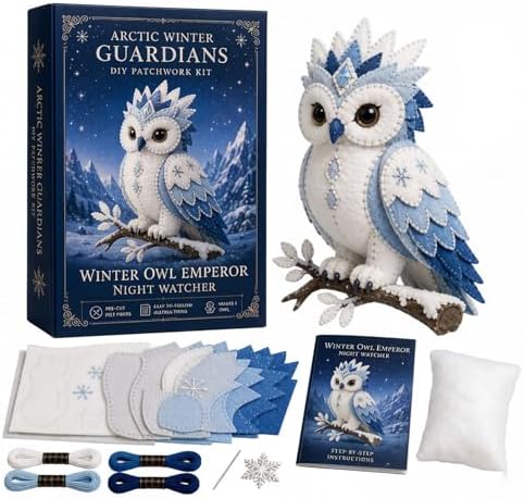 Arctic Winter Guardians DIY Patchwork Kit, Felt Arctic Winter Guardians Sewing Craft Kit, 3D Patchwork Fantasy Creature, DIY Plush Animal Sewing Kit, Handmade Craft Gift for Beginners (#D) by Unknown