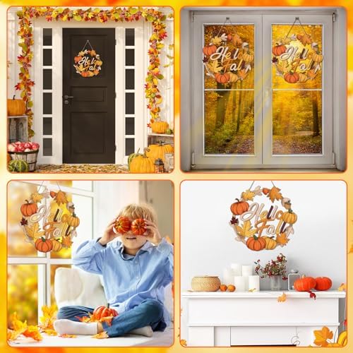 24 Pcs Fall Coloring Wreath Crafts, Color Your Own Autumn Crafts, Fall - Image 5
