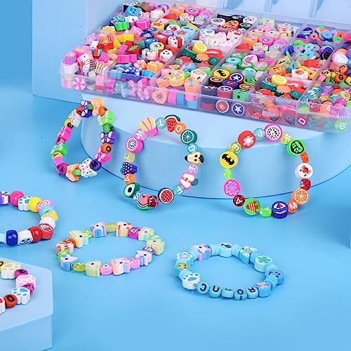 BBita St.Patrick's Day Polymer Clay Beads Bracelet Making kit, 3480pcs 24 Style Cute Fun Beads Charms for Jewelry Necklace Earring Making DIY Accessories for Women Girls - Image 7