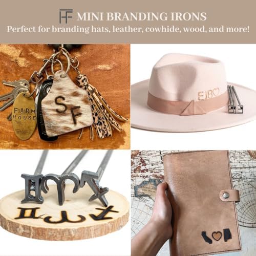 1" State Mini Steel Branding Irons Kit for Hats, Wood Burning, DIY Beginner Adult Crafts Bullet Points - Image 5