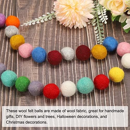 PATIKIL Wool Felt Balls Beads Wool Felting Pom 2cm 20mm Blue for Home Decor DIY Crafts Handcrafts Project Pack of 20 - Image 5