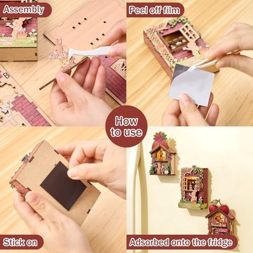 3D Puzzle Fridge Magnet,Decorative Refrigerator Magnet with LED Light - Image 6