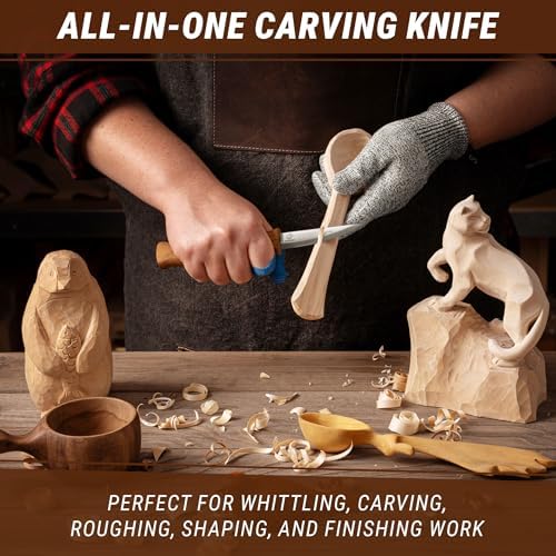 BeaverCraft DIY05 Wood Carving Kit C4 Wood Carving Knife for Whittling Sloyd Knife - Image 7