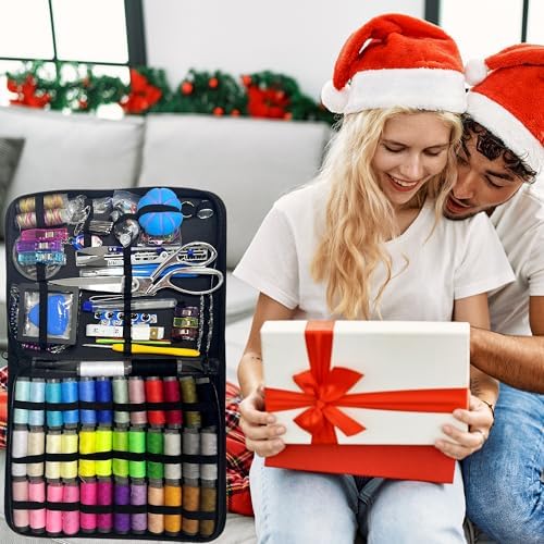 Baryfokwo Sewing Kit for Adults with Ultra Sharp Fabric Scissors, 242 Pcs Newly Upgraded Portable Travel Sewing Kit Professional Hand Needle and Thread Kit for Beginners Home Travel - Image 7