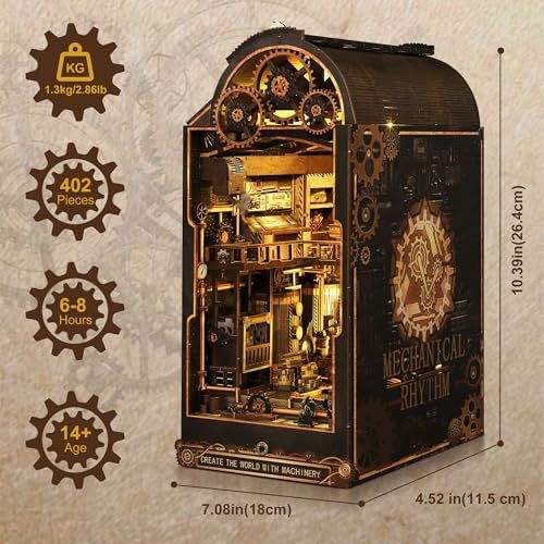 CRIOLPO Book Nook Kit - DIY Miniature House with LED Lights for Adults - Image 7
