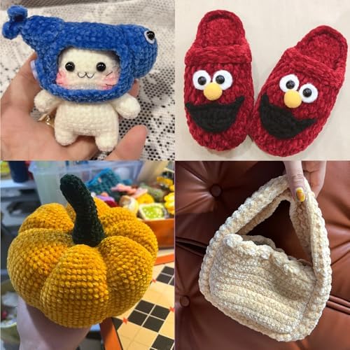 Chenille Blanket Yarn for Crocheting Size 5 Bulky Yarn 3 Rose - Image 7