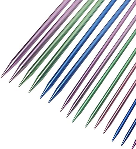 Aluminum Knitting Needles Set, 25cm, Colored Metal, Single Pointed, 10 Pairs, 20 Pieces, 10in, for Scarves Hats Sweaters - Image 7