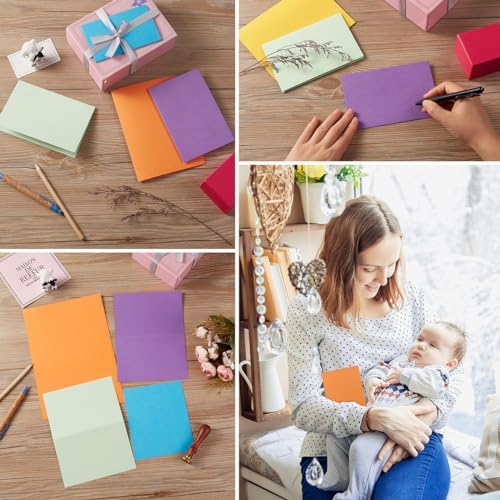 50 Pack Blank Folded Cardstock Cards, Multicolor, 4x6 - Image 7