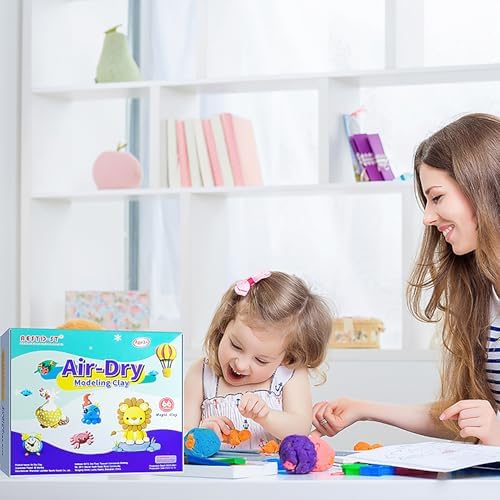 Aestd-ST Air Dry Clay 66 Colors, Modeling Clay for Kids, DIY Magic Clay - Image 6
