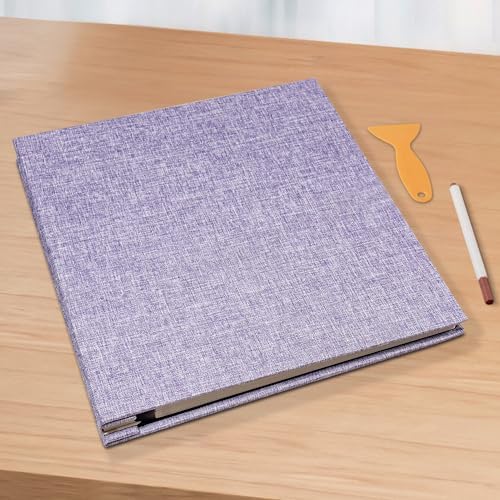 Large Photo Album Scrapbook, Holds 4x6, 8x10 Pictures, Self-Adhesive Pages for Baby, Wedding, Travel & Family Memories, Includes Metallic Pen & Scraper, DIY Memory Book for Gifts 13"x12.8" 60 Pages - Image 6