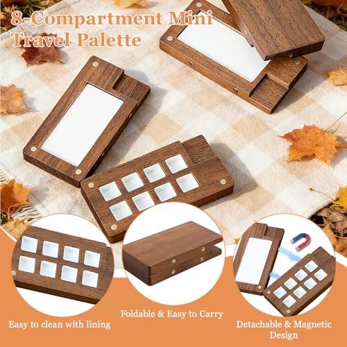 Mini Watercolor Paint Set Travel, Portable Pocket Watercolor Kit with Wooden Palette,Colours,Sketchbook, Brush&Water Cup,Clip.Complete Artist Supplies From Beginner Watercolors to Seasoned Pro Needs - Image 6