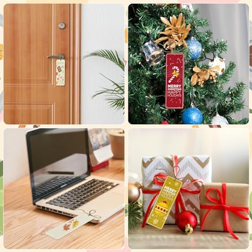 50 Sets 6 x 2 Inch Large Wooden Bookmarks with Holes and Ropes - Image 7