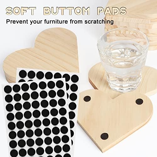 12 PCS Unfinished Wood Coasters, Solid Wooden Blanks for Laser Engraving - Image 6