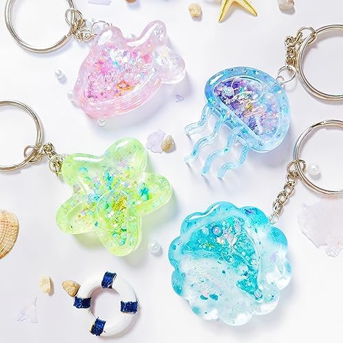 Resin Shaker Molds Set Sea Animals Keychain Charms Pack of 8 Epoxy Silicone Trays Precision Tip Applicator Bottle Kit Bundle - Image 6
