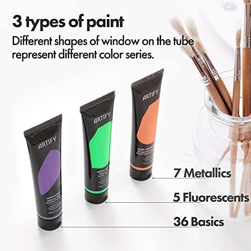 ARTIFY Air Dry Clay Kit & ARTIFY Acrylic Paint, Set of 48 Color - Image 7