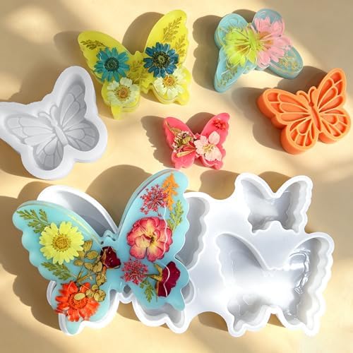 Butterfly Resin Molds, 2Pcs Butterfly Candle Molds 4 Shaped Size - Image 6