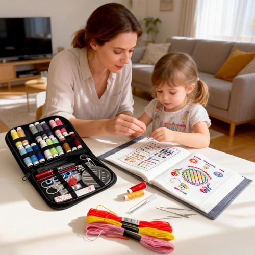 AILE 2026 New Embroidery Stitch Book Kit for Adult Beginners, Embroidery Sampler Practice Book with Complete Toolkit & Instructional Tutorial, DIY Embroidery for Adults and Craft Enthusiasts - Image 7