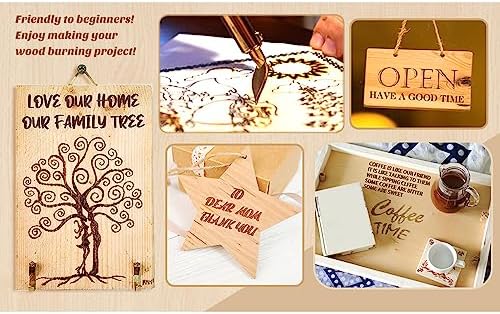 Wood Burning Tips Letters Uppercase Alphabet Number Symbol Branding and Personalization Set (Include 38 Numbers 18 Symbol and 6 Stencils) - Image 7