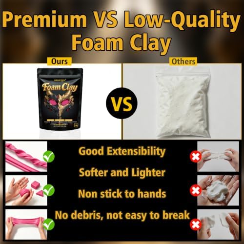 MEARCOOH Modeling air Dry Foam Clay Rose Red Cosplay Clay 1000g (35.3oz) - Image 6