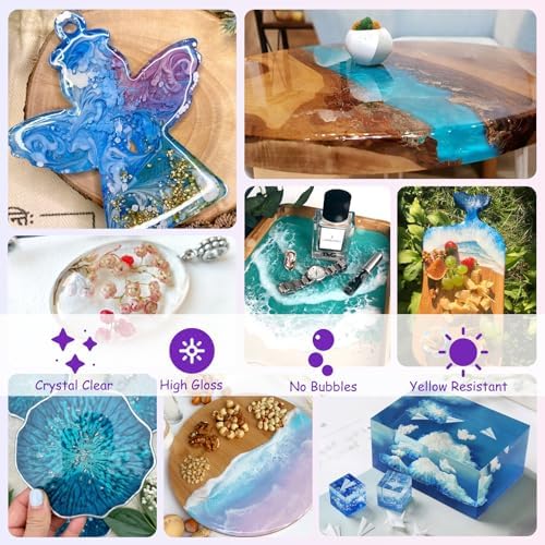 KISREL Epoxy Resin Kit 1 Gallon, Crystal Clear No Bubble Resin with Pigment - Image 7