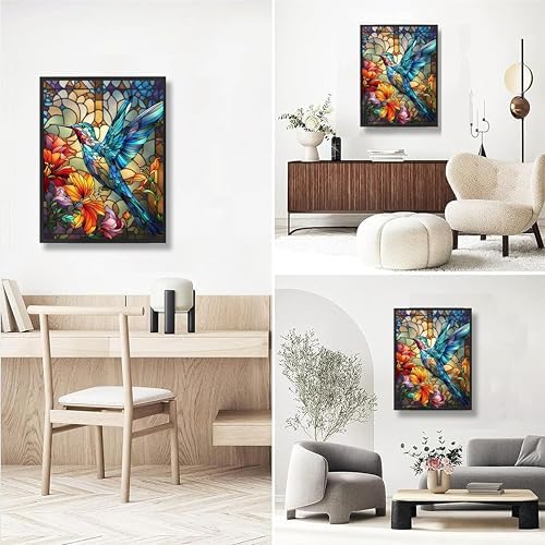 Hummingbird Paint by Numbers for Adults with Framed Canvas - Wooden Easel - Image 7